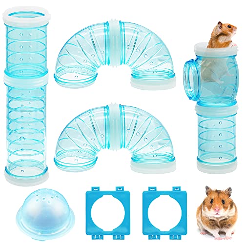 PUDSIRN Hamsterröhren-Set, transparent, für Abenteuer, externes Rohr, kreatives DIY-Verbindungstunnelbahn, Hamsterspielzeug, um Platz für kleine Tiere wie Hamster, Maus zu erweitern, 5,5 cm