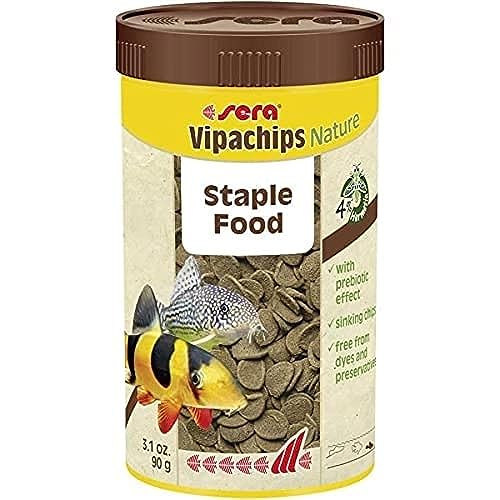 sera Vipachips Nature 250 ml | Hauptfutter mit 4% Insektenmehl | Schnell sinkend für Bodenfressende Fische | Ohne Farb- & Konservierungsstoffe | Ressourcenschonend & Naturnahe Ernährung