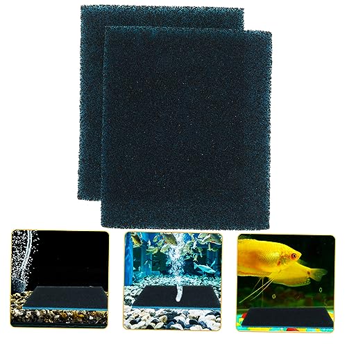 DRESSOOS 2 Stück Aquarium Filter Aus Baumwolle Aktivkohlefilter Aquarium Filterschwamm Wasser 30 x 25 x 2 cm Ersatzschwämme Für Zuhause