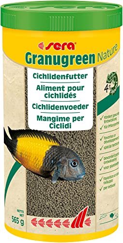 sera Granugreen Nature 1000 ml (565 g) - Hauptfutter für ostafrikanische Cichliden, Futter für Malawi