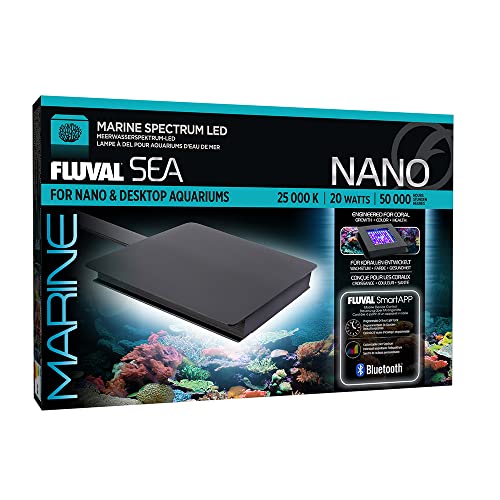 Fluval Sea Marine 3.0, Nano LED Beleuchtung für Meerwasseraquarien, Aluminium , 12,7 x 12,7cm, 20W