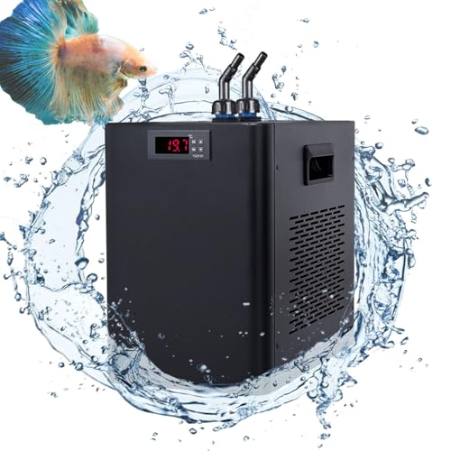 DHMYYXGS 160l/300l/500l Aquarium Wasserkühler Aquarium Chiller Wasserkühlung Maschine,Leiser Wasserkühler,Mit Pumpe Und 3 M Langem Rohr,Für Fischwasser Gras Korallen Garnelenzucht,160L/42GAL-110V