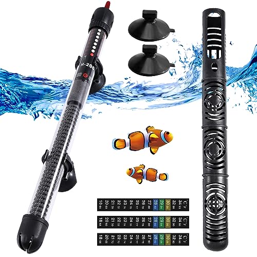 Silkwish Aquarium Heizung 300W 300L, Thermostat, Heizstab Einstellbar, Heizer mit Saugnäpfen, Regelheizer, Aquariumheizer, Einstellbare Temperatur Aquarienheizer für Fischtanks