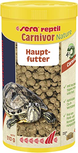 sera reptil Professional Carnivor Nature 1000 ml (310 g) - Das Zweikomponentenfutter für Carnivore Reptilien, Wasserschildkröten Futter