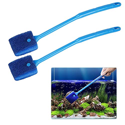 Gurxi Aquarium Schwamm Mit Griff Aquarium Schwamm Aquarium Schwamm Reiniger Aquarium BüRste Aquarium BüRste Lang Scheibenreiniger Aquarium Aquarium Schwamm Scheibe Zum Reinigen Aquarienglas 2 Pcs