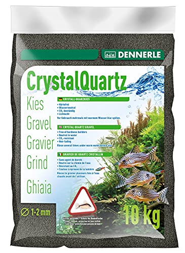 Dennerle Aquarienkies Diamantschwarz 10 kg - Bodengrund für Aquarien - Körnung 1-2 mm