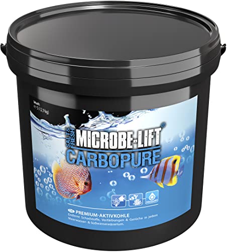 MICROBE-LIFT Carbopure - 5 L / 2,9 kg - Premium Aktivkohle, entfernt effektiv Verunreinigungen und Trübungen aus jedem Aquarium, dampfaktiviert & säuregewaschen.
