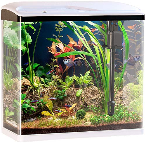 Sweetypet Aquarium Komplettset: Nano-Aquarium-Komplett-Set mit LED-Beleuchtung, Pumpe & Filter, 40 l (Nano Aquarium Komplettset, Fischbecken, Fernbedienungen)
