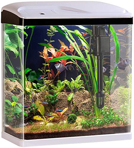 Sweetypet Mini Aquarium Set: Nano-Aquarium-Komplett-Set mit LED-Beleuchtung, Pumpe und Filter, 25 l (Nanobecken, Kleines Aquarium Komplettset, Fernbedienungen)