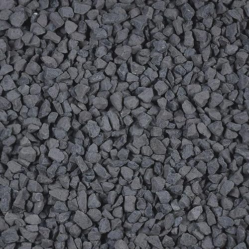 GarPet Zierkies 25 kg 8-11 mm Ziersplitt Basalt Anthrazit Aquarium Garten Weg Kies Steinteppich