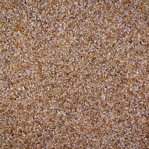 AquaOne Aquarium Kies 5 kg Bodengrund Bernstein 1-2 mm I Aquariumsand Premium Qualität I Quarzsand feine Körnung I Aquariumkies Deko Aquascaping Dekoration