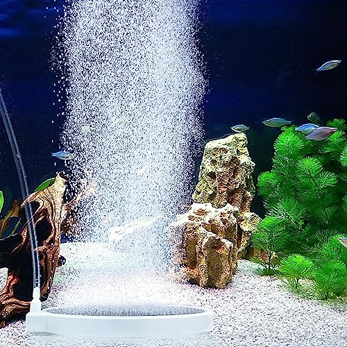 boxtech Aquarium Luftstein,Sauerstoff Stein Nano Bubble Air Stone Kit,Super-High Diffusor für gelösten Sauerstoff Lässt Super Tiny Bubbles für Aquarium und Hydroponic(80 mm)