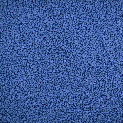 AquaOne Aquarium Kies 5 kg Bodengrund blau 2-3 mm I Aquariumkies Premium Qualität I Quarzkies abgerundete Körnung I Aquariumkies Deko Aquascaping Dekoration