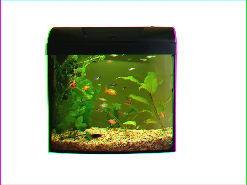 Nanotank 30 Aquarium mit Abdeckung und Unterlage